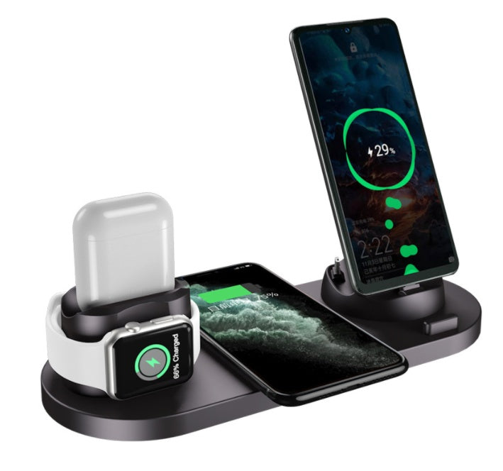 Wireless Charger For IPhone Fast Charger  6 In 1 Charging Dock Station