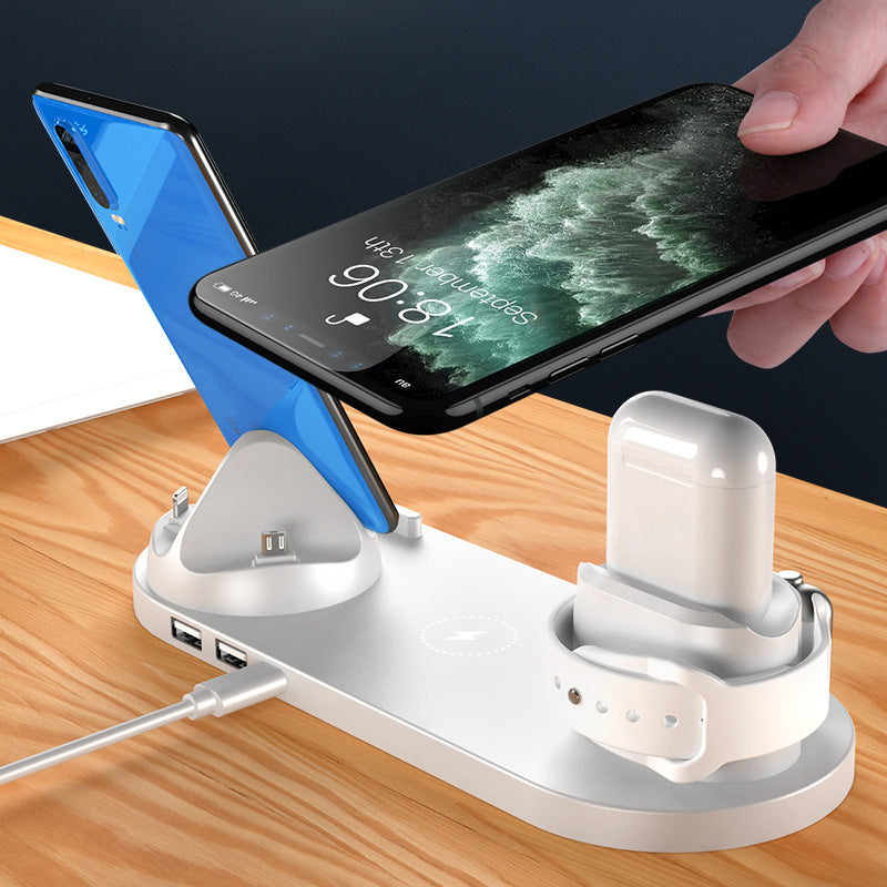 Wireless Charger For IPhone Fast Charger  6 In 1 Charging Dock Station