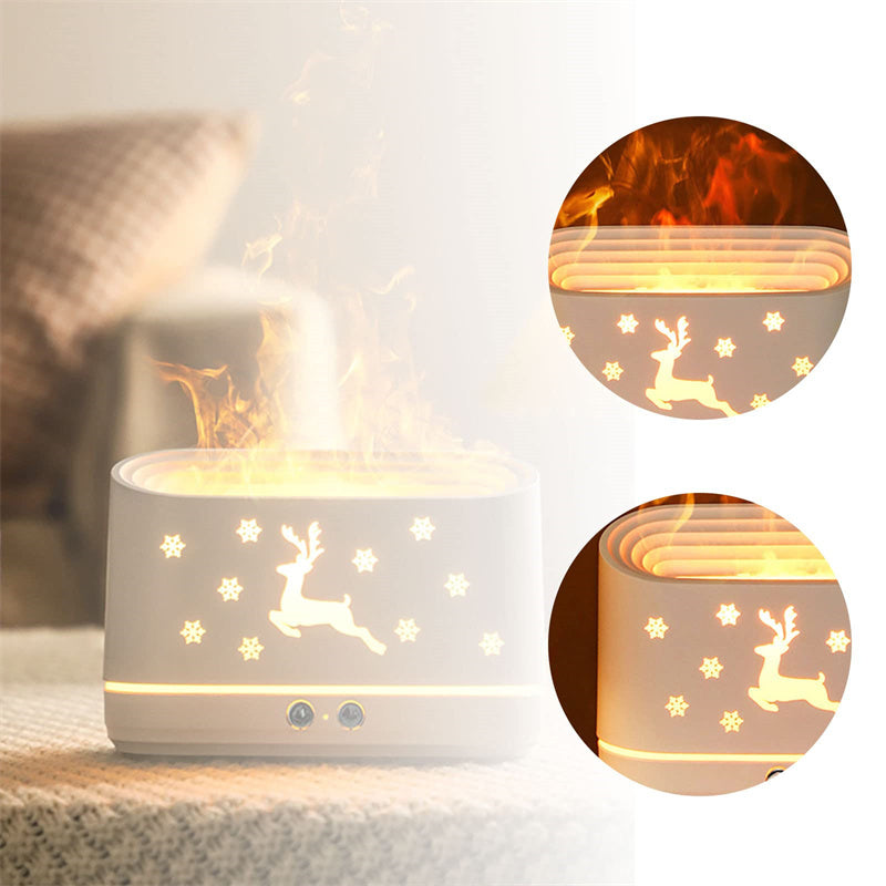 Elk Flame Humidifier Diffuser Mute Household Atmosphere Lamp