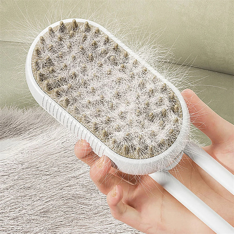 Electric Spray pet hair removal Brush Steamy Dog/ Cat Brush 3 In 1